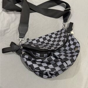 Checkered Black and Gray Women's Bag